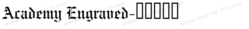 Academy Engraved字体转换